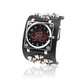 Gothic pulseira de couro Quartz Bracelet